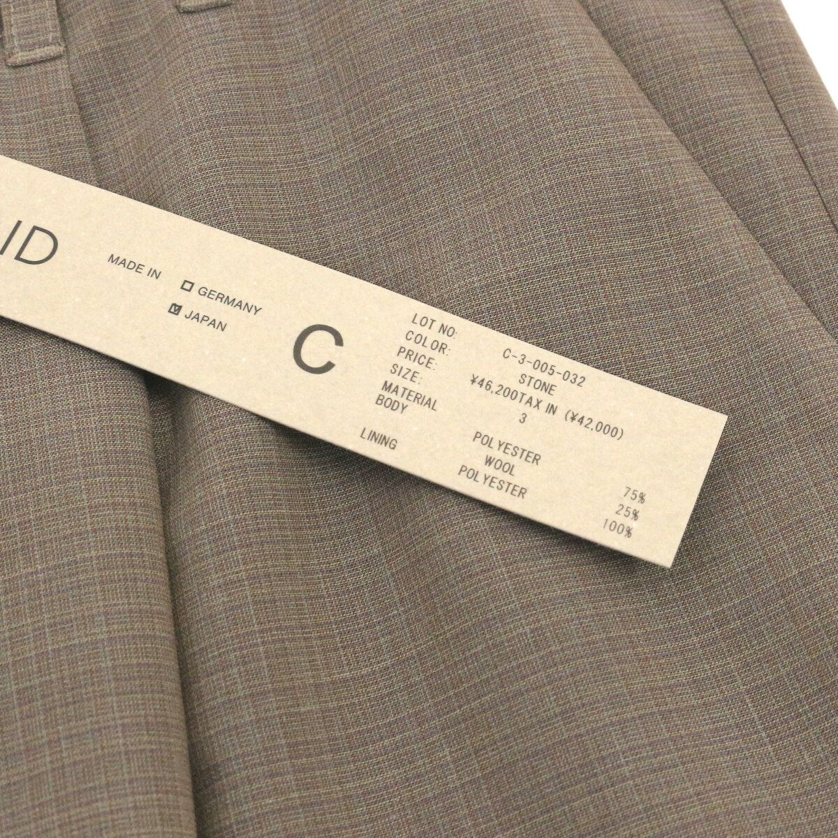 POLYPLOID ポリプロイド 25SS CAMION SHORTS C ポリエステルウール  