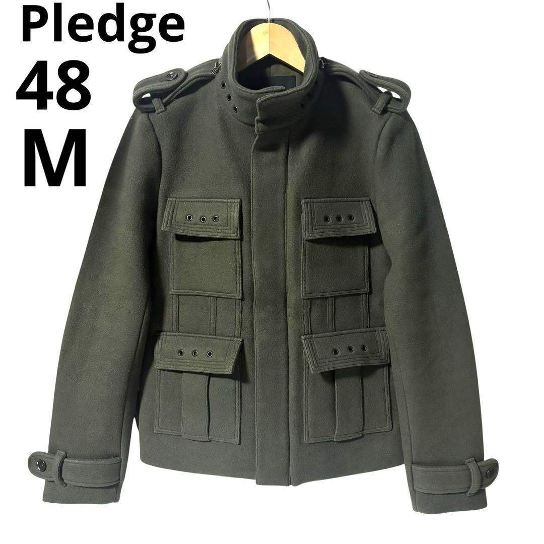 美品 Pledge プレッジ ミリタリージャケット riri ウールコート M 