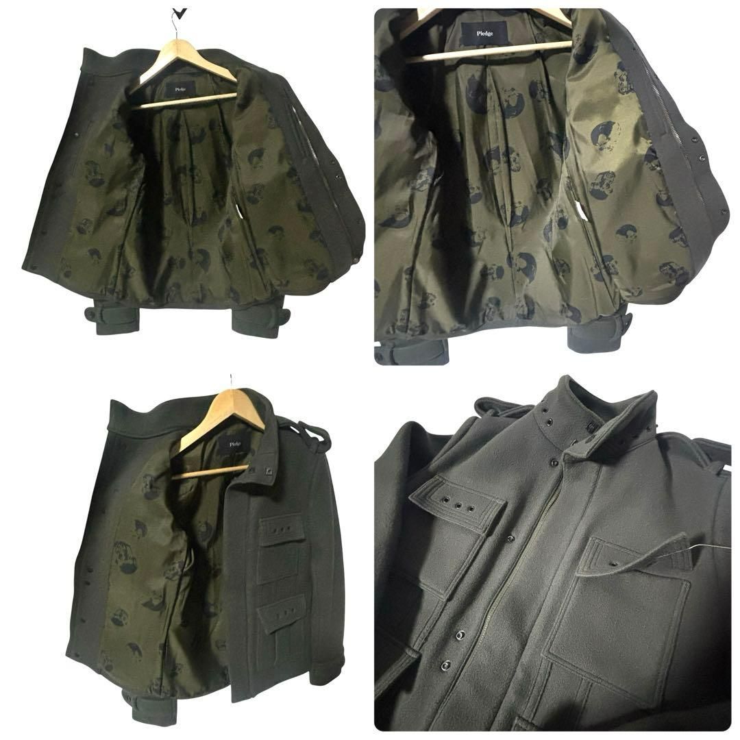 美品 Pledge プレッジ ミリタリージャケット riri ウールコート M 