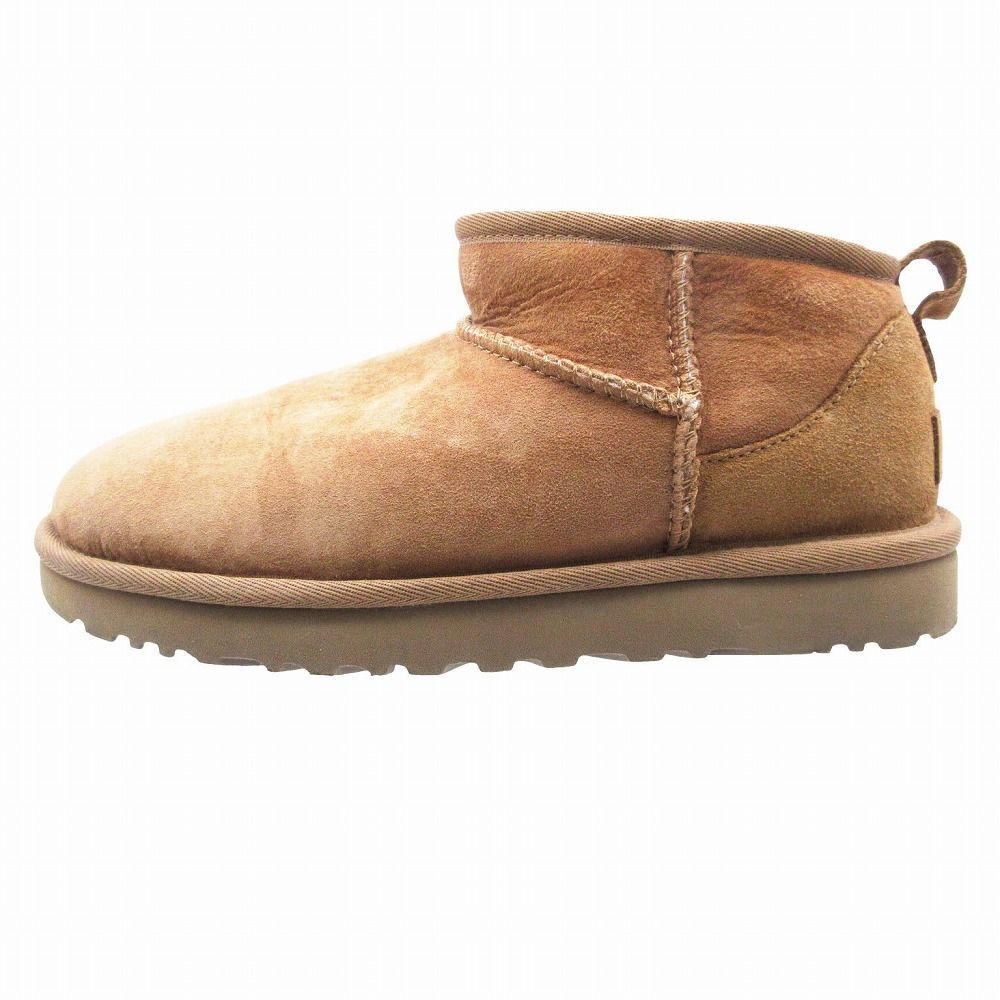【未使用級】UGG アグ ムートンブーツ キャメル24㎝ UGG アグ ムートン ブーツ ショートブーツ クラシック ウルトラ ミニ