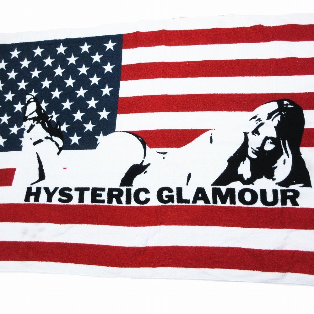 HYSTERIC GLAMOUR WOMEN FLAG WOMAN ビーチタオル フリンジ 大判タオル