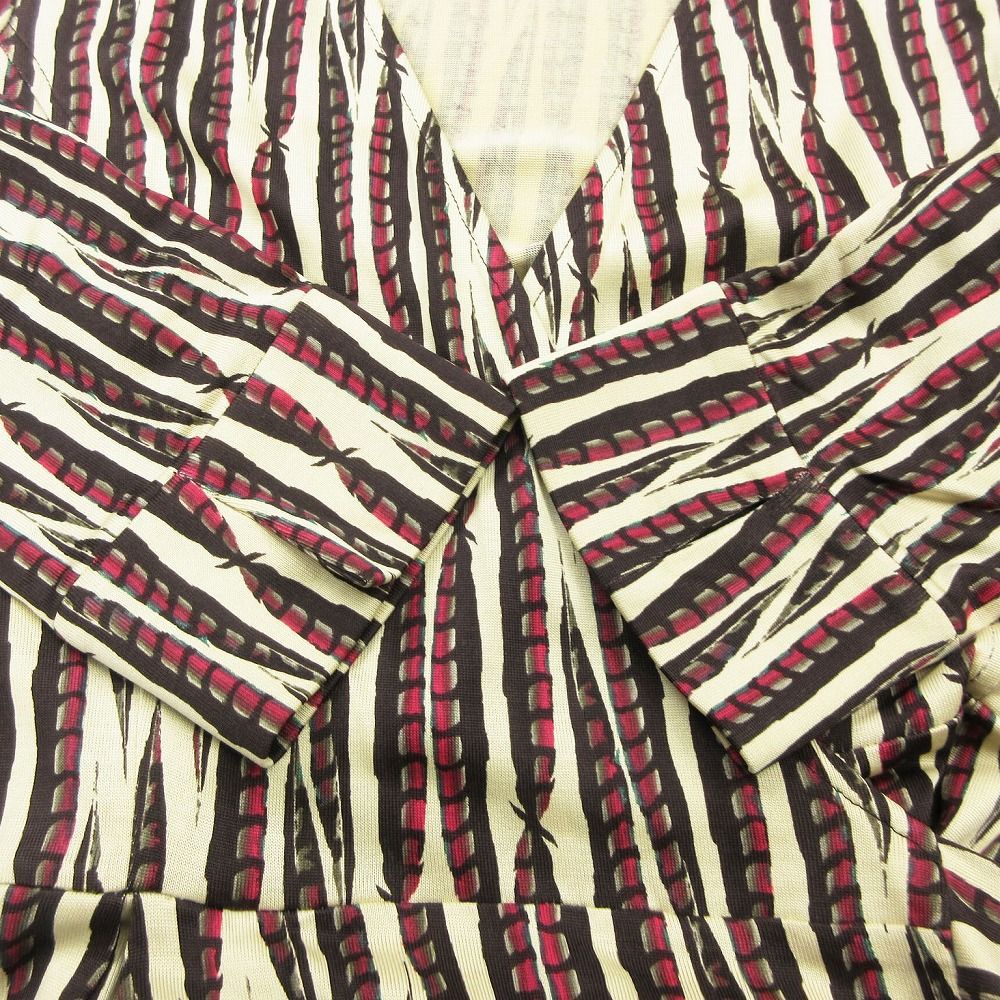 【着用1回】ダイアンフォンファステンバーグ　裾プリーツシルクラップワンピース 中古・古着通販】DIANE VON FURSTENBERG (ダイアンフォンファステン