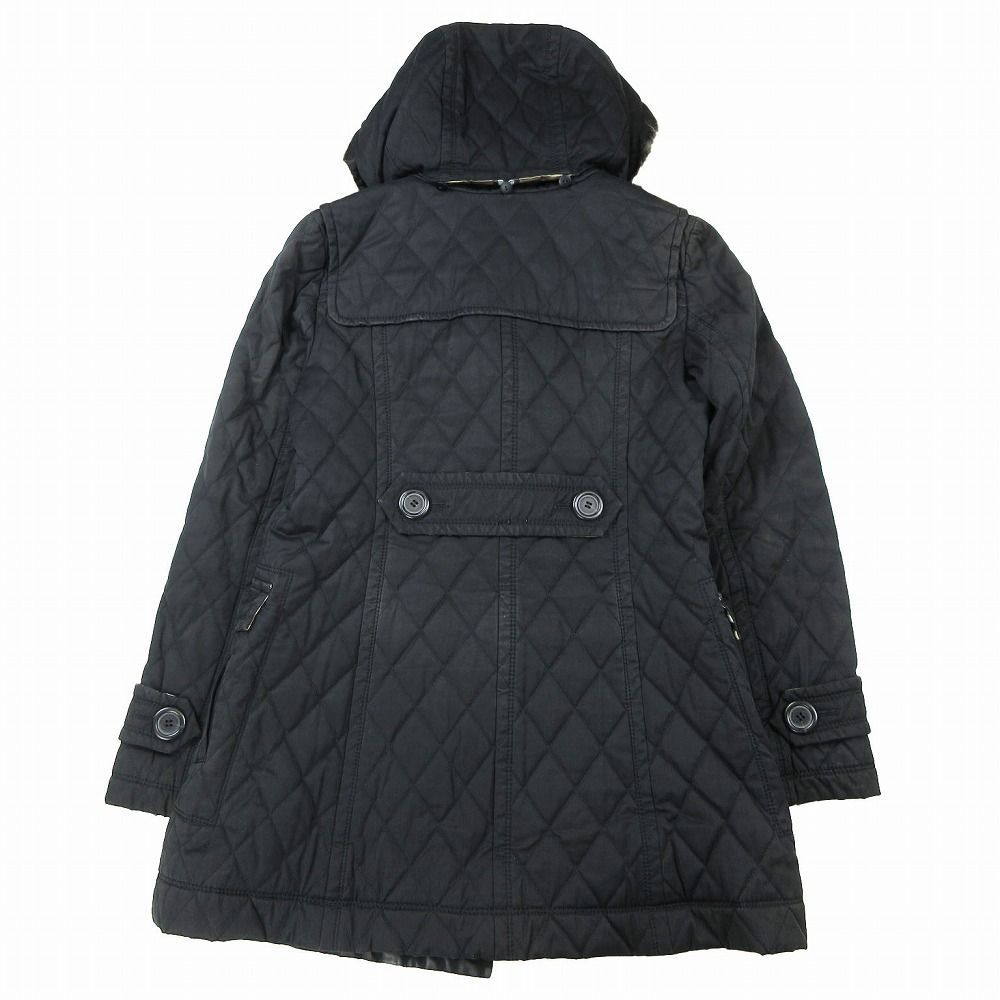 バーバリー BURBERRY BLUE LABEL キルティング ダッフル コート ファー