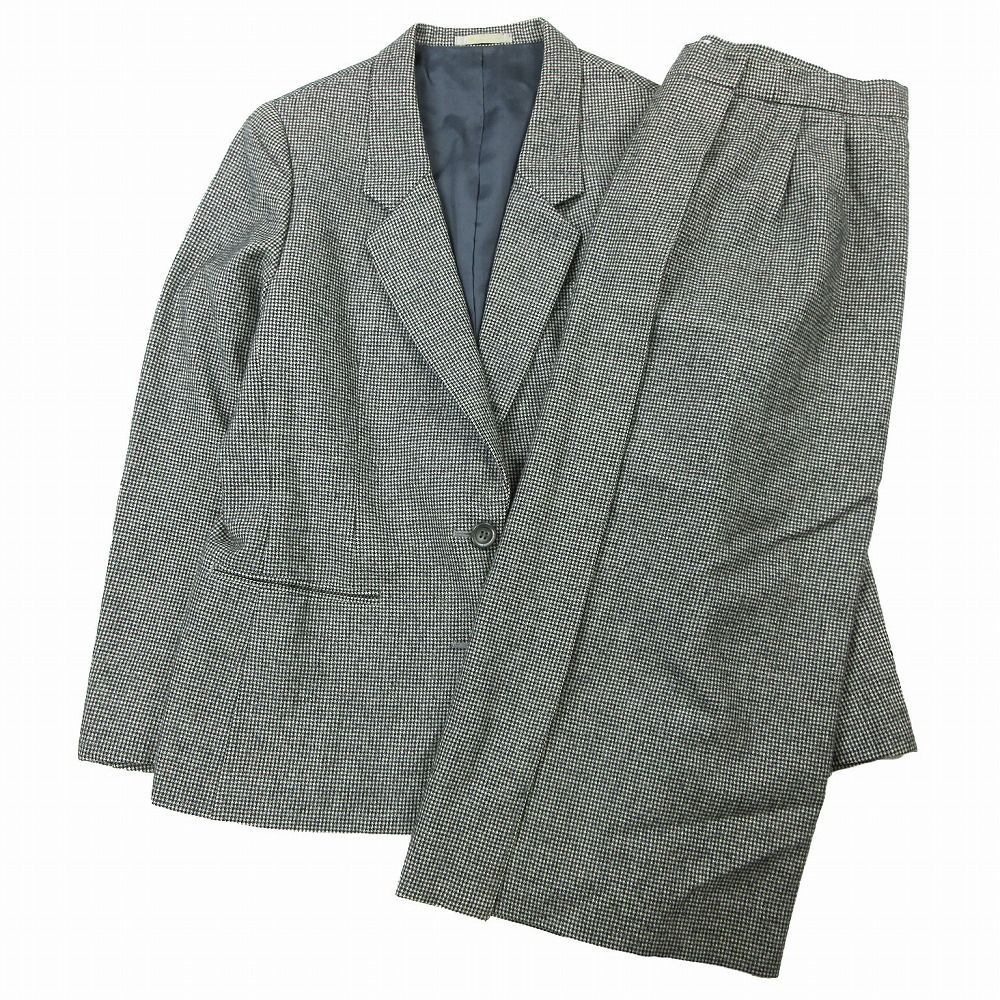 vintage アクアスキュータム Aquascutum 千鳥格子柄 スカート スーツ