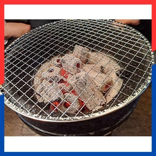 特価商品】28cm 丸網 (10枚) ストレスフリー 使い捨て焼き網 七輪用