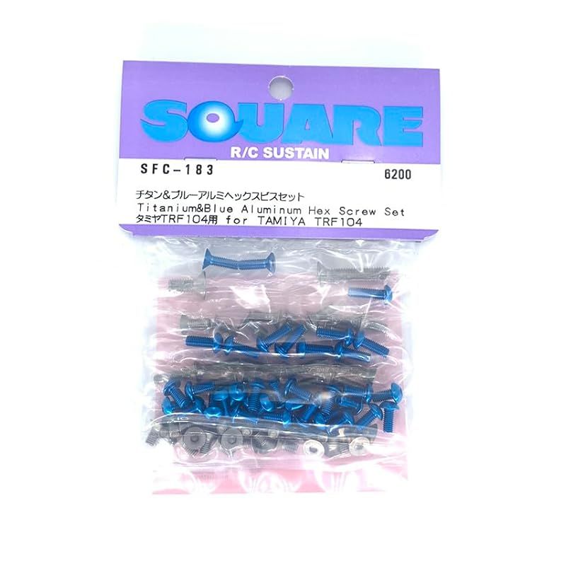 【迅速発送】スクエア (Square) タミヤ TRF104 チタンu0026ブルーアルミヘックスビスセット SFC-183 1