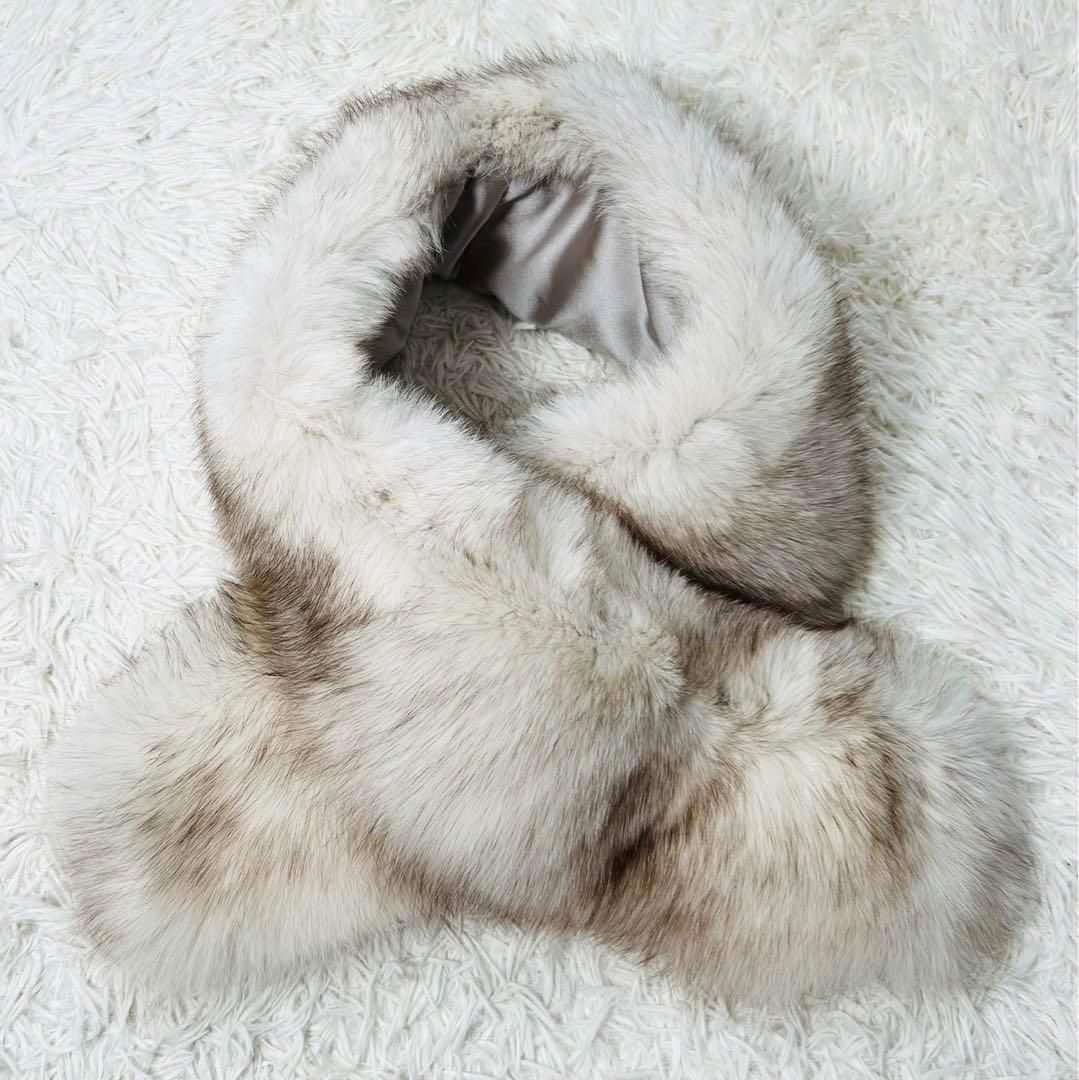 極美品 SAGA FOX サガフォックス ショール ファー 大判 成人式 着物