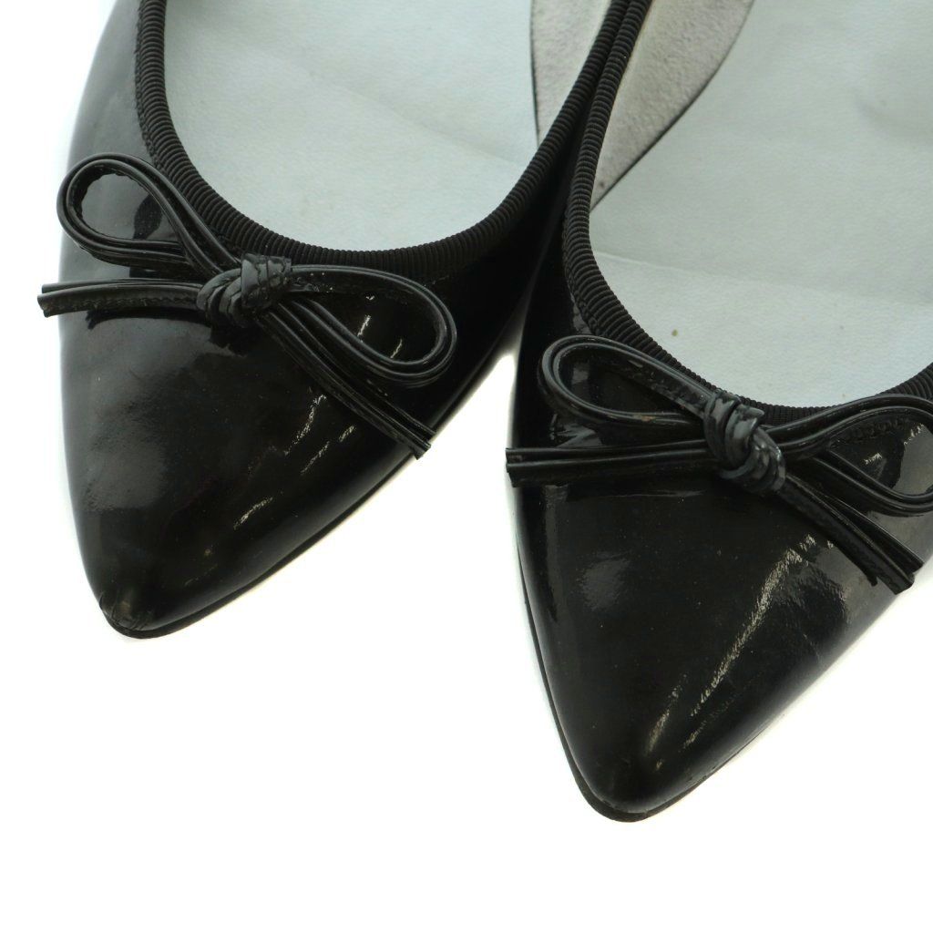 銀座かねまつ GINZA Kanematsu パテントフラットシューズ パンプス