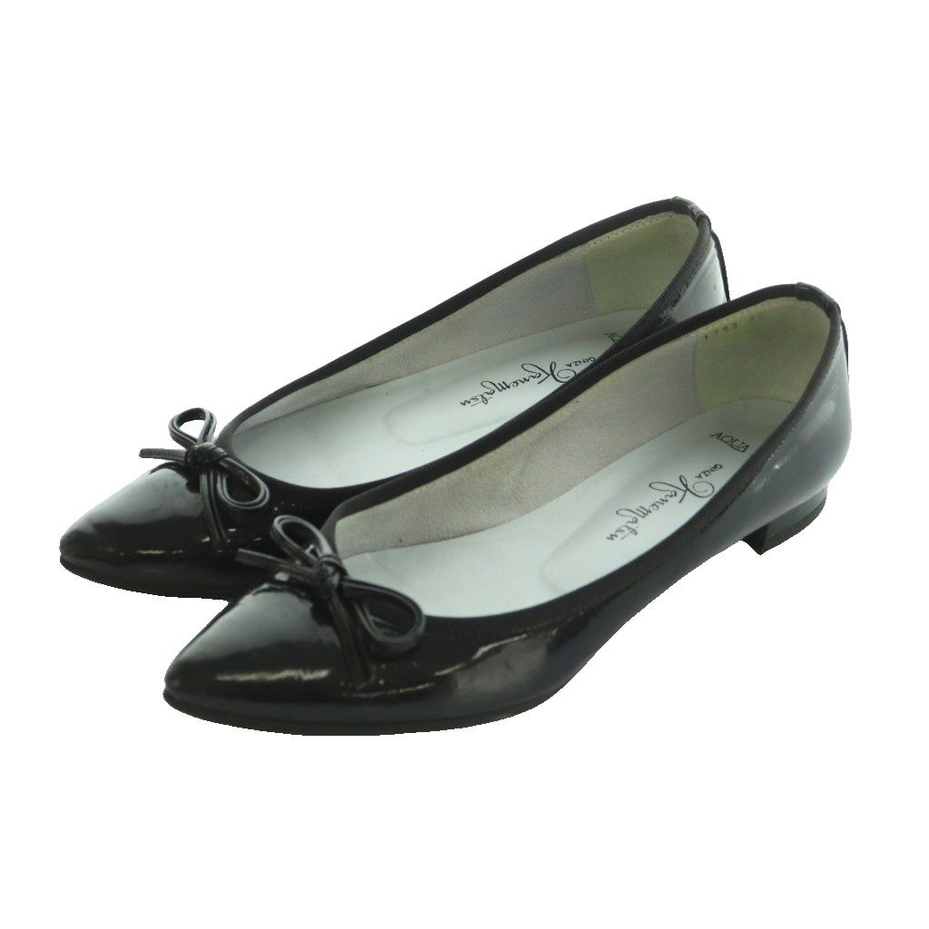 銀座かねまつ GINZA Kanematsu パテントフラットシューズ パンプス