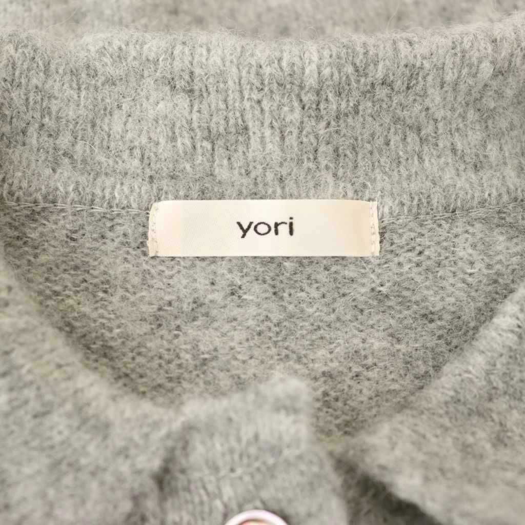 ヨリ yori 24AW ベビーアルパカ混ポロニット プルオーバー 長袖 F