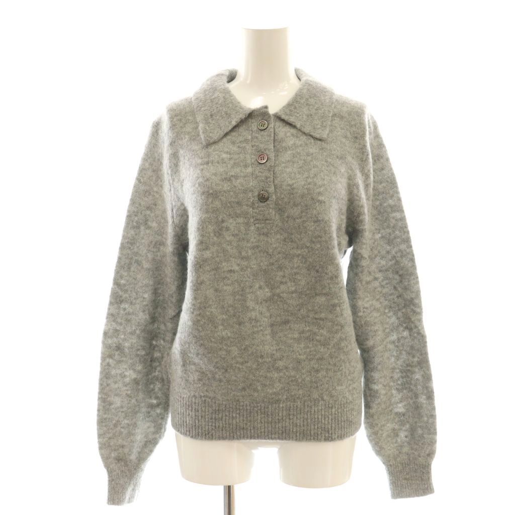 yori ベビーアルパカポロニット ヨリ yori 24AW ベビーアルパカ混ポロニット プルオーバー 長袖 F