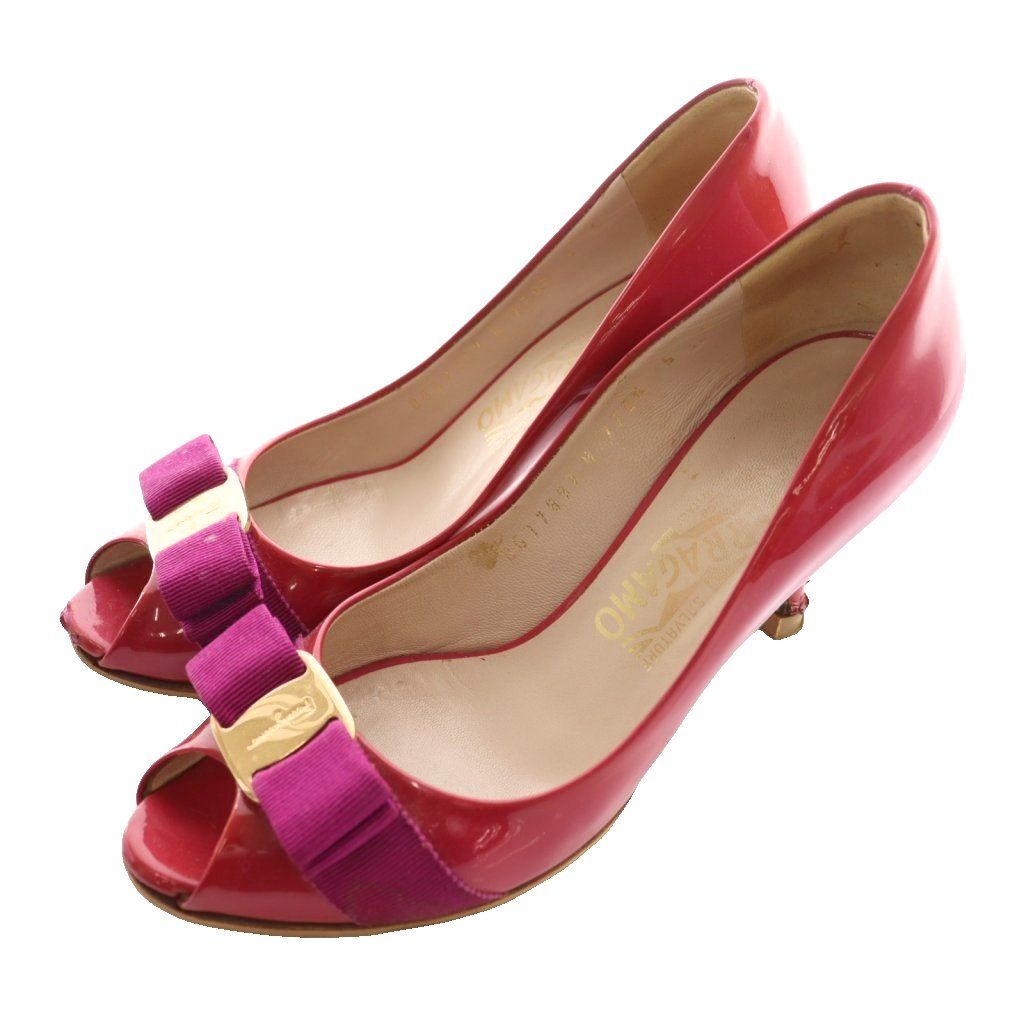 Salvatore Ferragamo ヴァラ　リボン付きパンプス レッド サルヴァトーレフェラガモ Salvatore Ferragamo ヴァラリボン パンプス