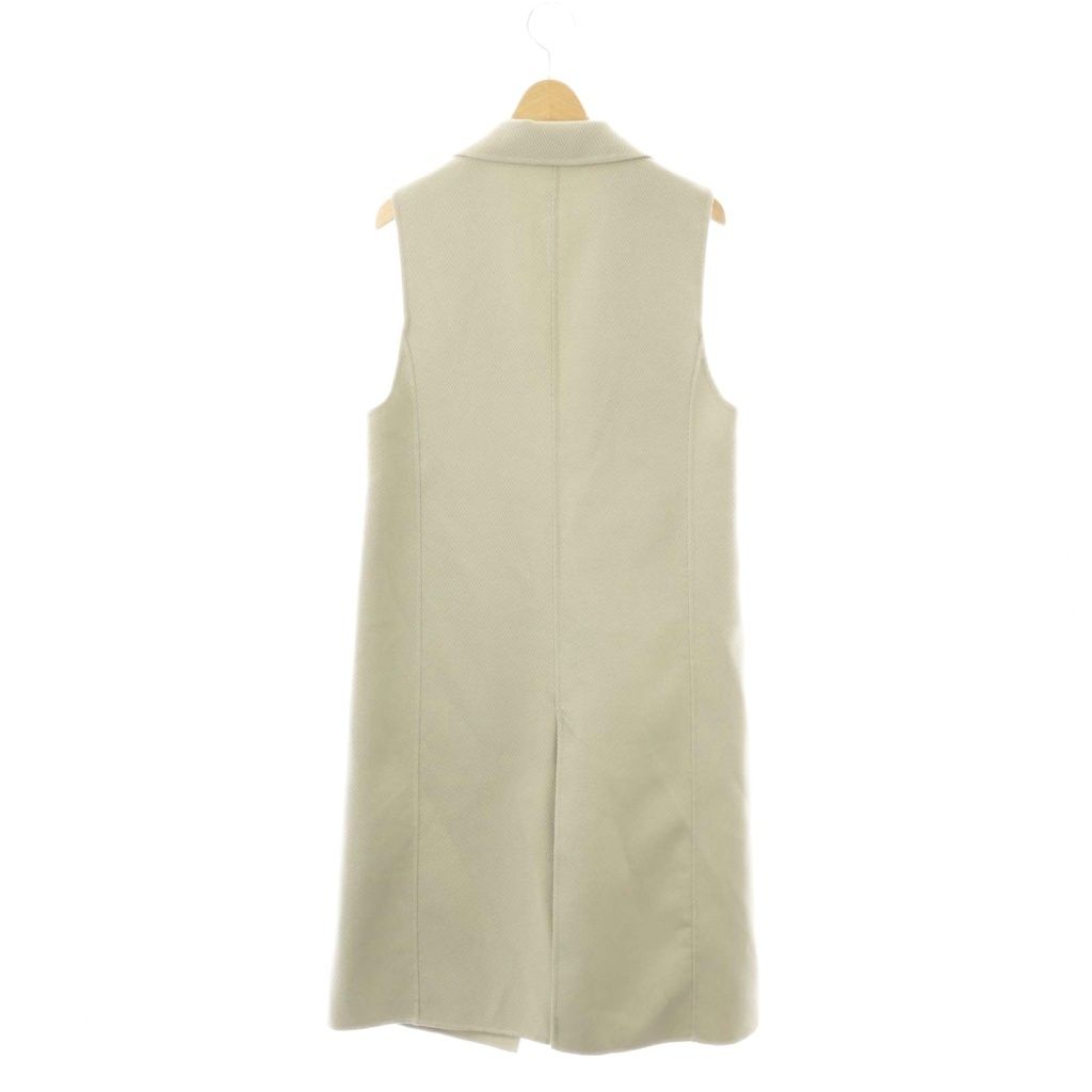 アナイ ANAYI カルゼリバーボタンレスジレ ベスト 前開き ロング 34 緑