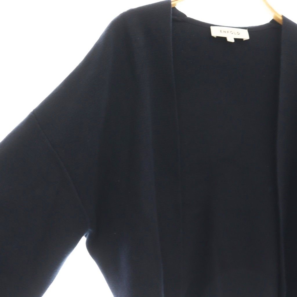 美品✨　ENFOLD ウールリブショートカーディガン クロップド丈　厚手　38 美品✨ ENFOLD ウールリブショートカーディガン クロップド丈 厚手 38