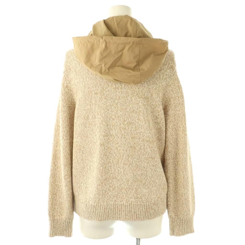 モラビト　ブルゾン モラビト MORABITO ブラン 25SS フード付き ニット ブルゾン ジップ