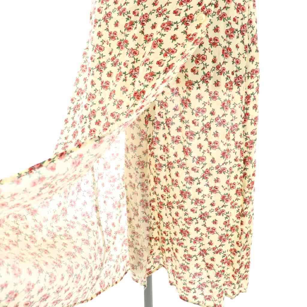 ルージュ Rouge GABIN 花柄 半袖 ラップドレス ワンピース 38