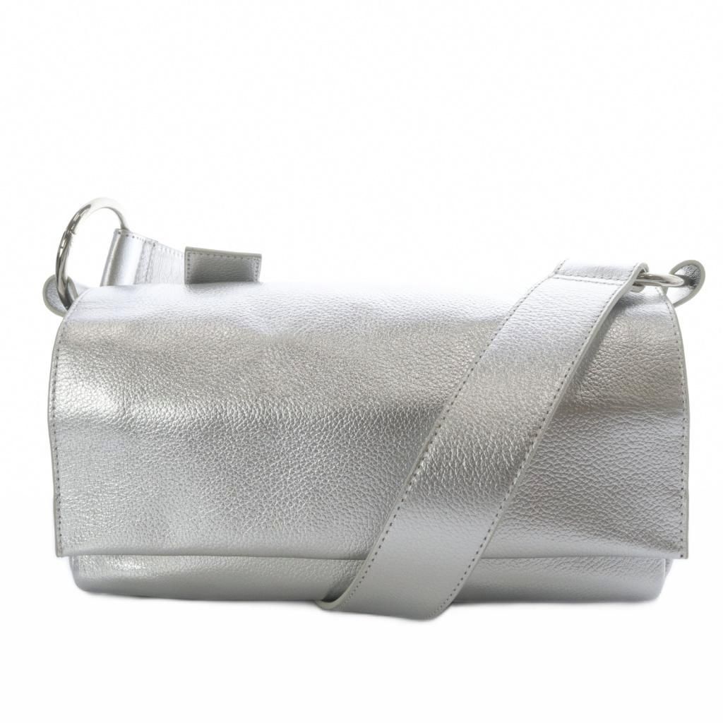 BEARDSLEY (ビアズリー)レザーボディバッグ シルバー BEARDSLEY