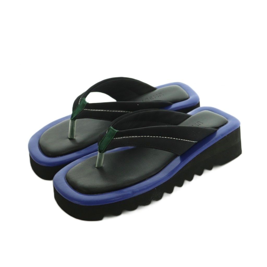 アンスリード UN3D. ボリュームビーチサンダル 37 23.5cm 黒 青 /MI