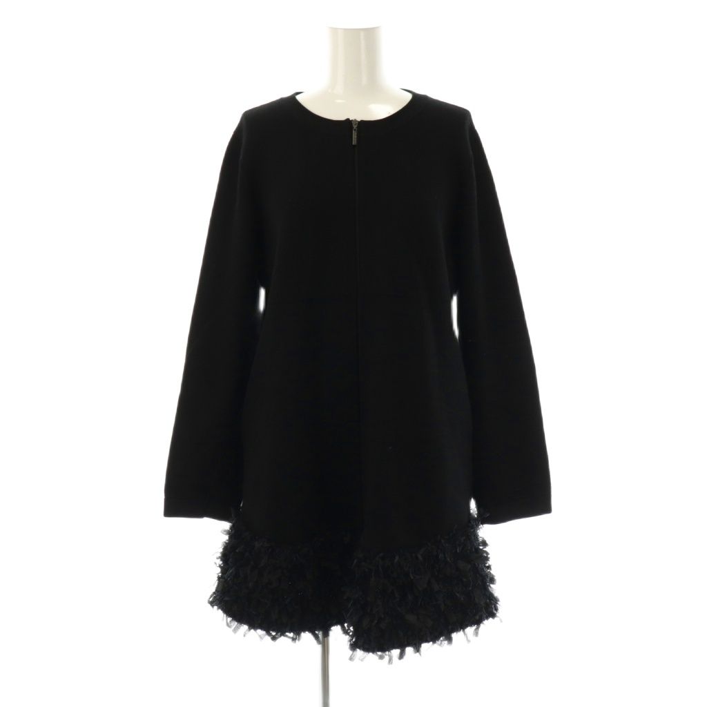 トゥービーシック トゥービーシック TO BE CHIC フリル ニットコート ジップアップ 40