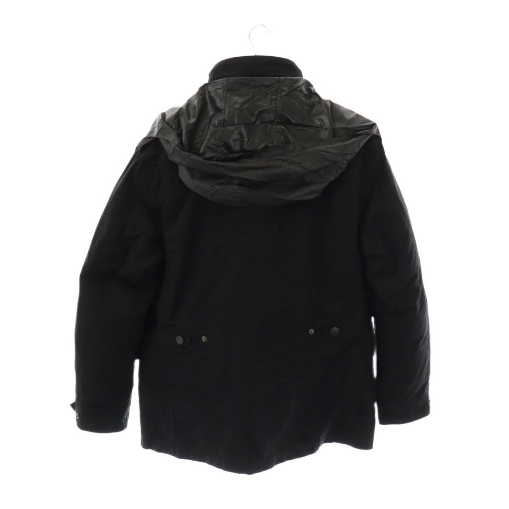 【美品/S】バーバリーロンドン ジャケット ダウンライナー付 フード付 黒 バーバリー ロンドン BURBERRY LONDON ダウンライナー付きジャケット