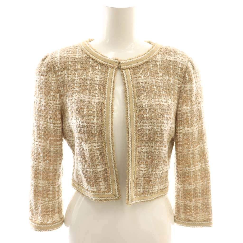 FOXEY シルクニット　ジャケット　新品　襟取り外し2way　サイズ38 FOXEY シルクニット ジャケット 新品 襟取り外し2way サイズ38