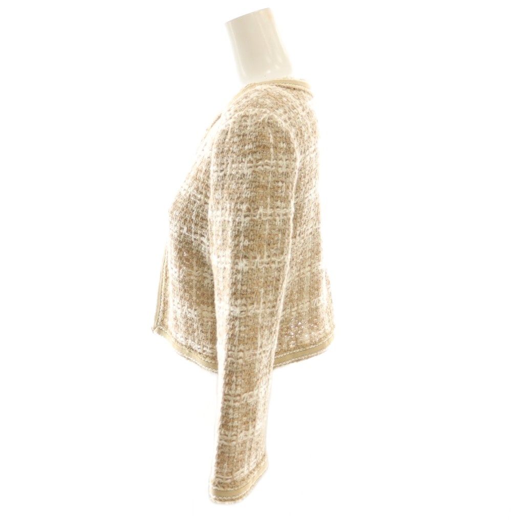 FOXEY ノーカラージャケット 38 ホワイト FOXEY - FOXEY フォクシー ノーカラージャケット 38(S位) グレー