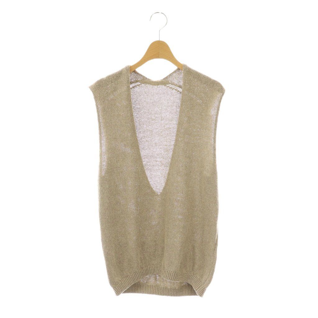 MUSE de Deuxieme Classe Lily Linen ベスト Lily Linen Vネック ベスト（ベスト）｜MUSE de Deuxieme Classe