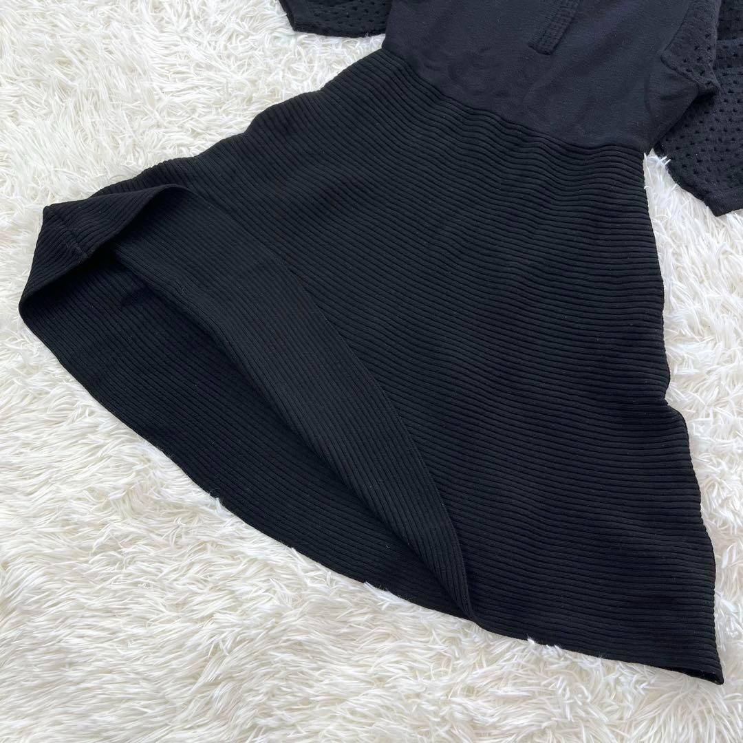 美品 FOXEY フォクシー ニットワンピース ウール カシミヤ リブニット