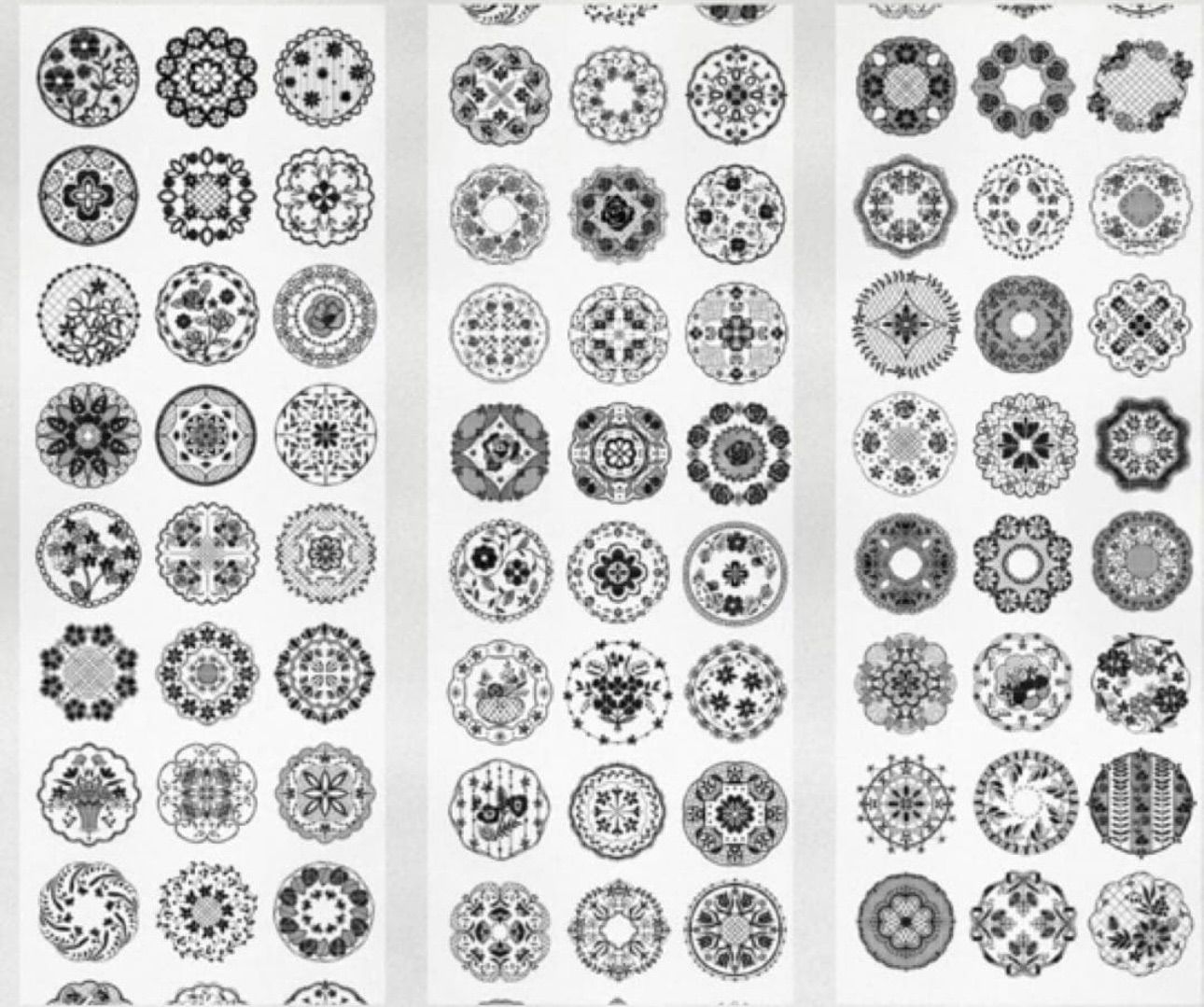 PET 蕾丝圈-黑 ダイカット 4.5cm×5.25m 海外マスキングテープ 海外