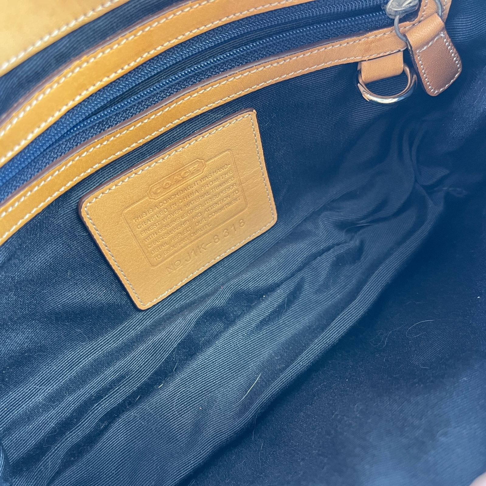 中古】COACH コーチ ショルダーバッグ 肩掛け ネイビー デニム 