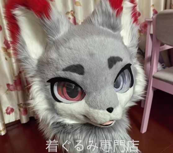 着ぐるみ ケモノ体 フルスーツ セット ケモノ コスプレ コスチューム 着ぐるみ ケモノ体 フルスーツ セット 青 ブルー 全頭ヘッド ファー