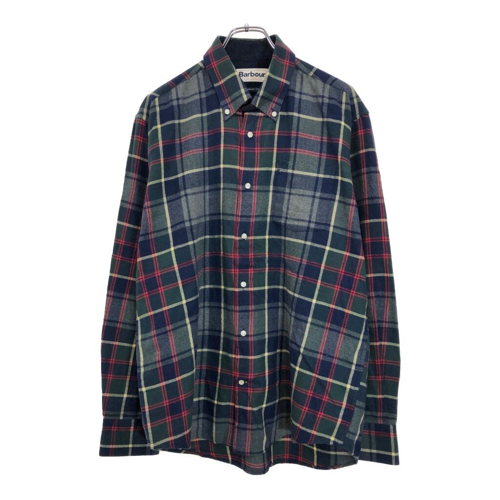 Barbour バブアー ボタンダウン 長袖シャツ チェック マルチカラー(メンズ L)中古 古着 U9671