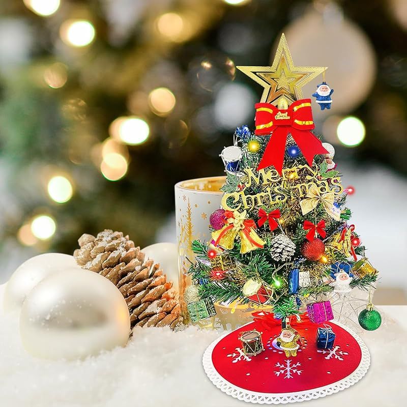 新品】 Sutekus 卓上 クリスマス ツリー 電飾つき セット かわいい