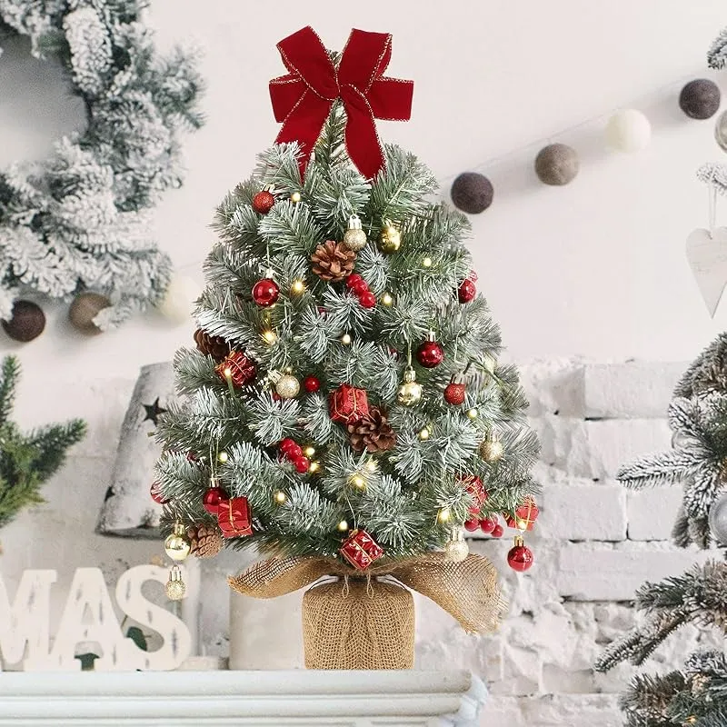 季節・年中行事 【新品】 クリスマスツリー 卓上 ミニ Luxspire 50cm