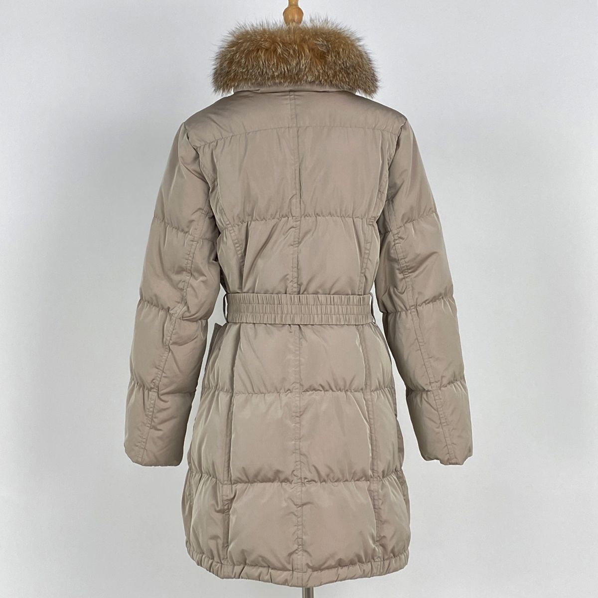 バーバリー BURBERRY フーディ ダウンコート ファー チェック アウター