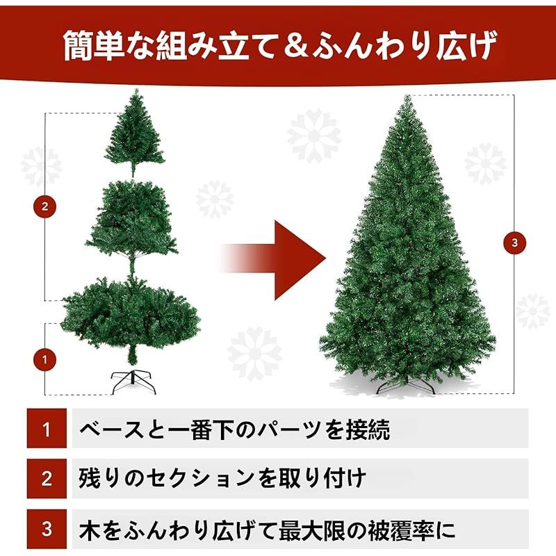 クリスマスツリー 225cm 枝1346本　新品未使用品 クリスマスツリー 225cm 枝1346本 新品未使用品 b-nudotree-180-1.jpg