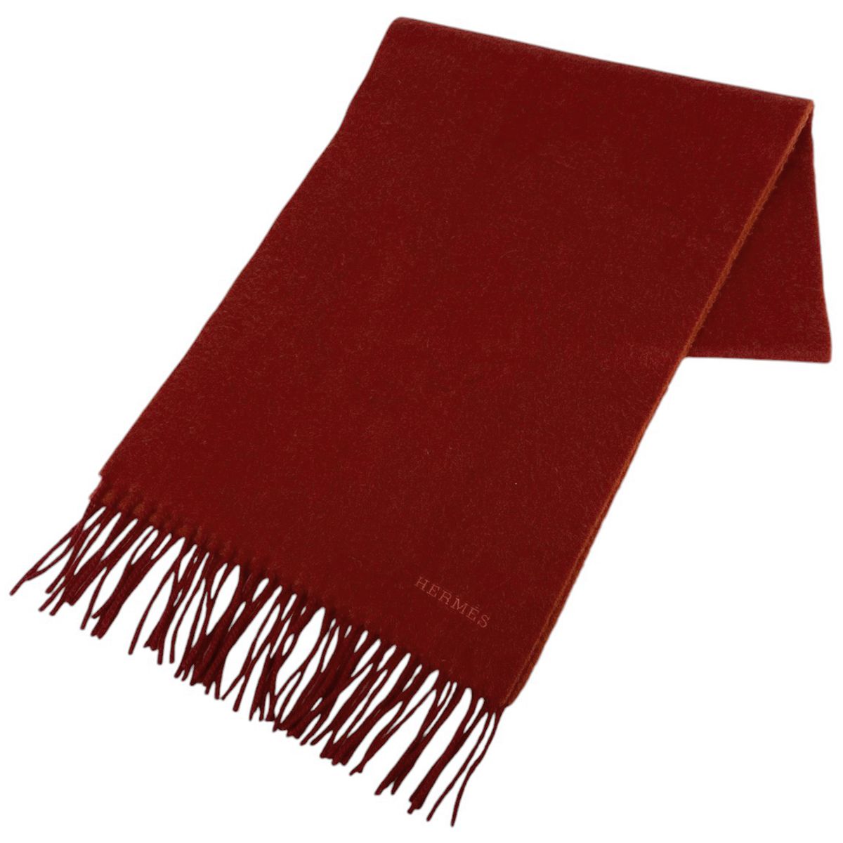 エルメス カシミヤ フリンジ ロゴ マフラー エルメス HERMES ロゴ マフラー フリンジ マフラー カシミヤ レッド
