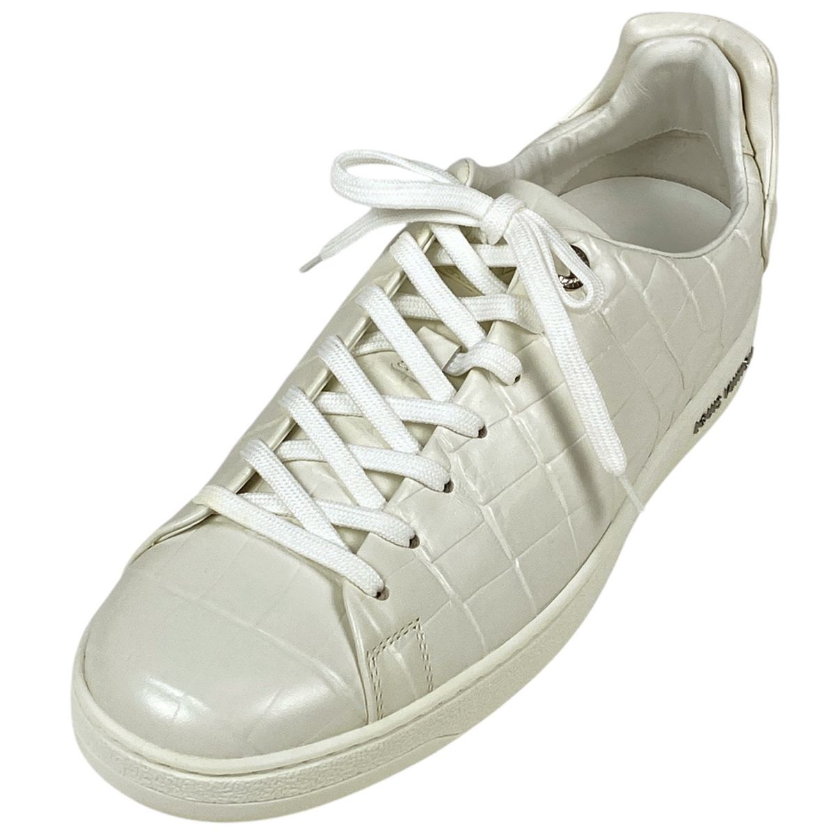 ルイ・ヴィトン Louis Vuitton ロゴ スニーカー ローカット 型押し 靴