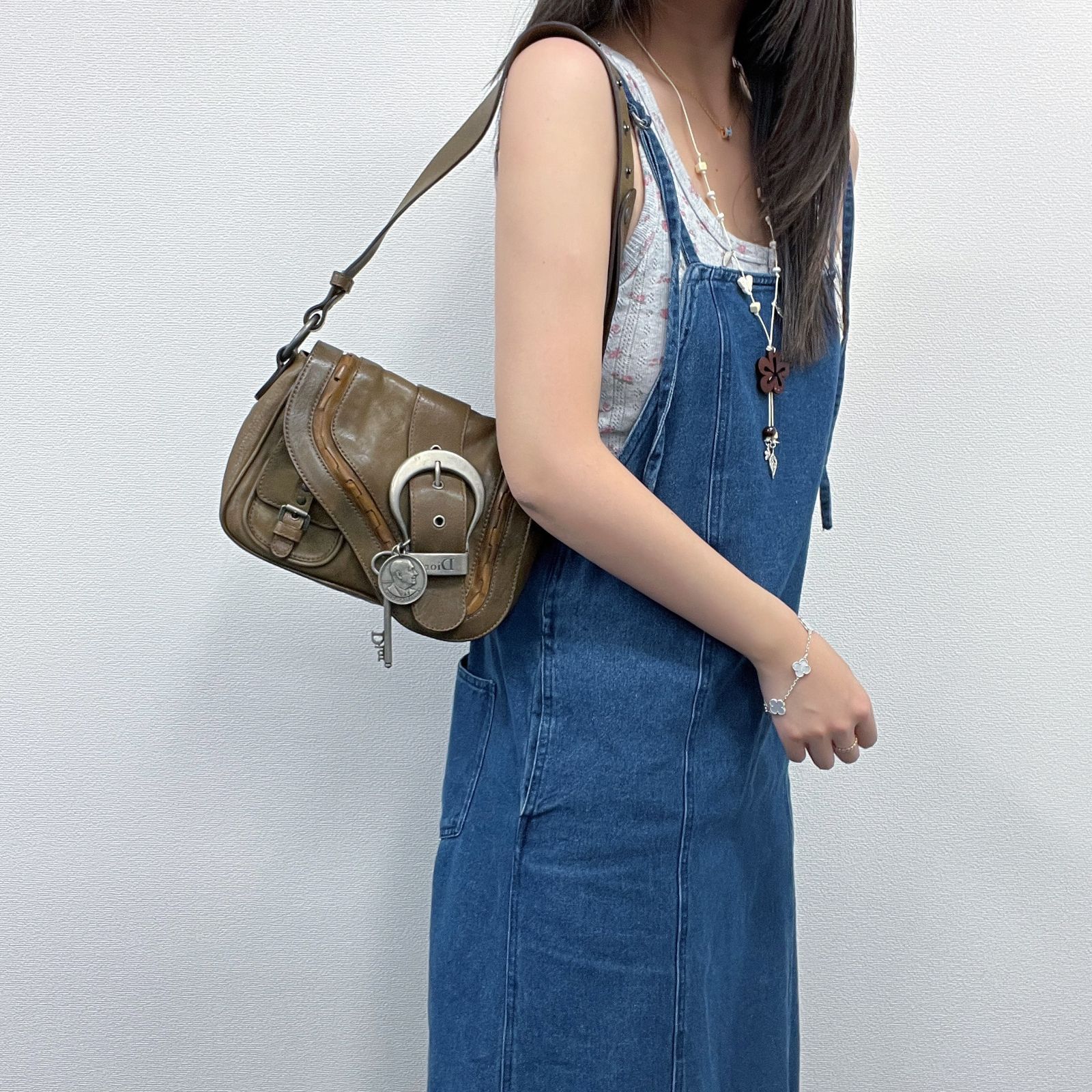 中古】Christian Dior クリスチャンディオール ガウチョ ショルダー