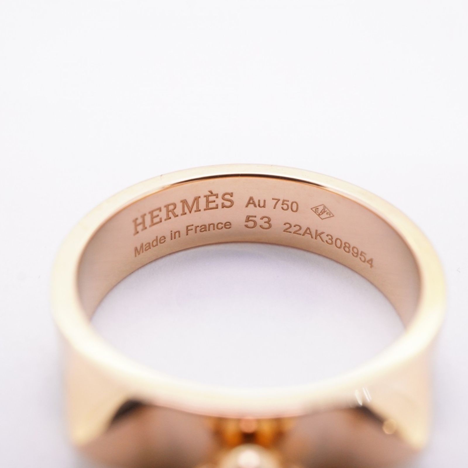 エルメス 52 コリエドシアン 750 リング K18PG K18RG 3753 エルメス 52 コリエドシアン 750 リング K18PG K18RG 3753