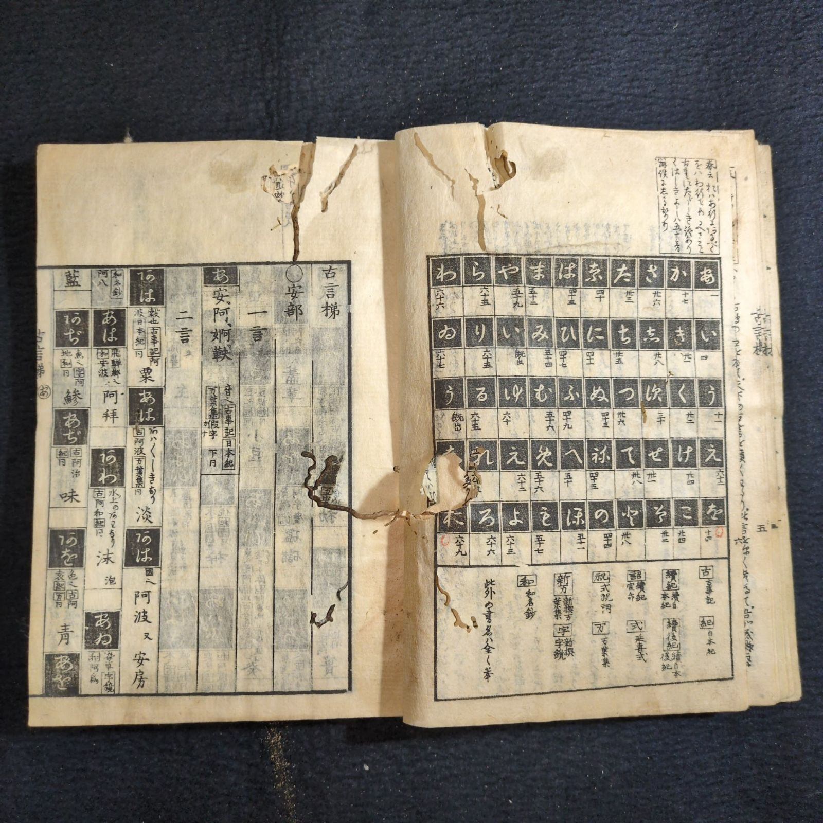 ◇古言梯◇語学 言語 仮名遣い 国学 楫取魚彦 江戸 時代物 木版 骨董