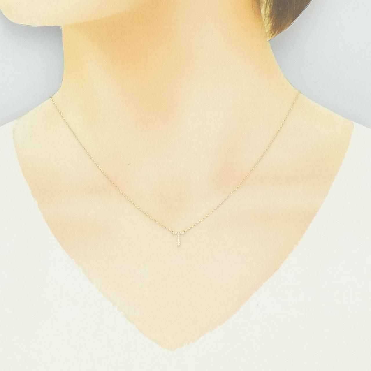 AHKAH ネックレス イニシャル AHKAH K18YG イニシャルネックレス