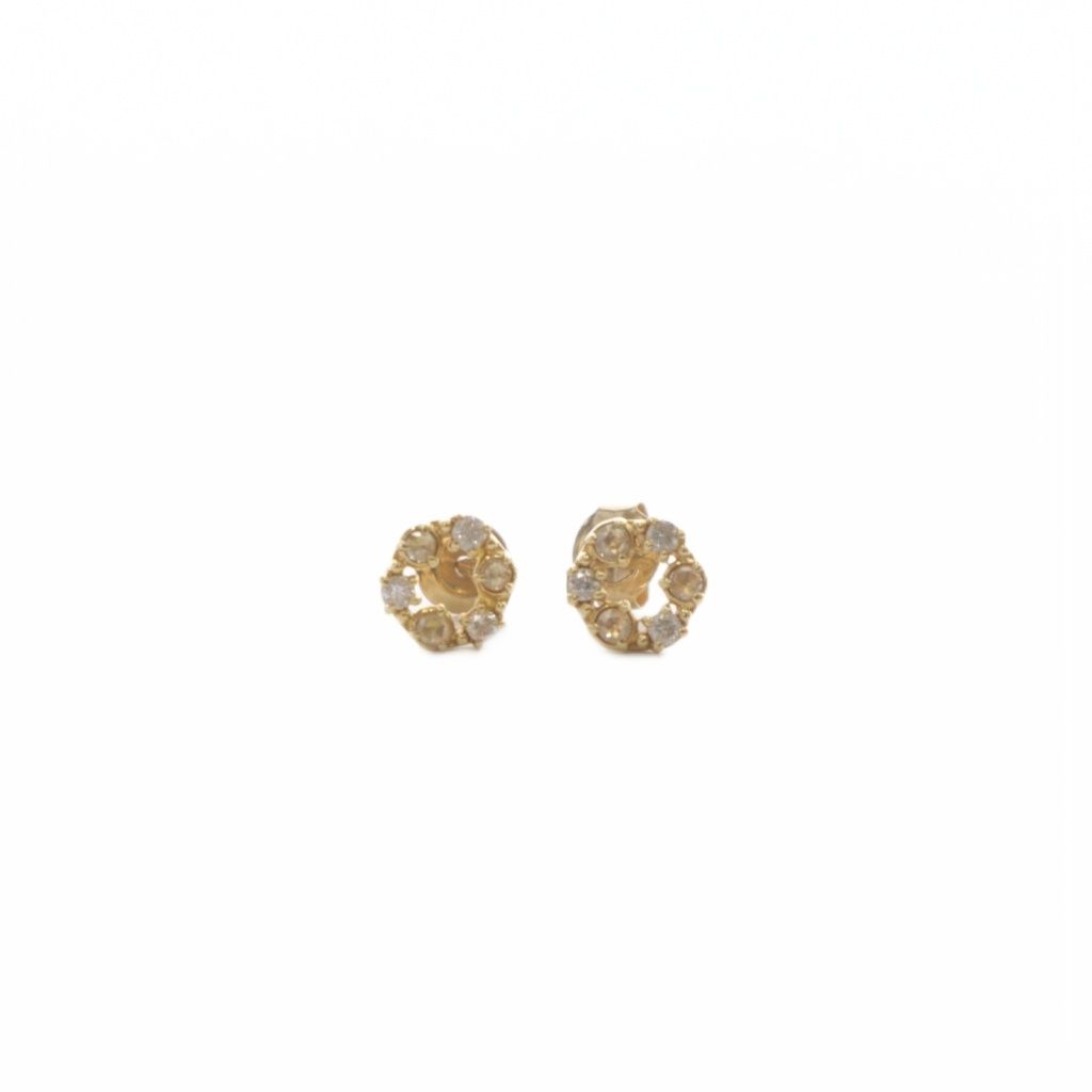 アガット agete ピアス K18 0.03ct イエローゴールド - メルカリ 