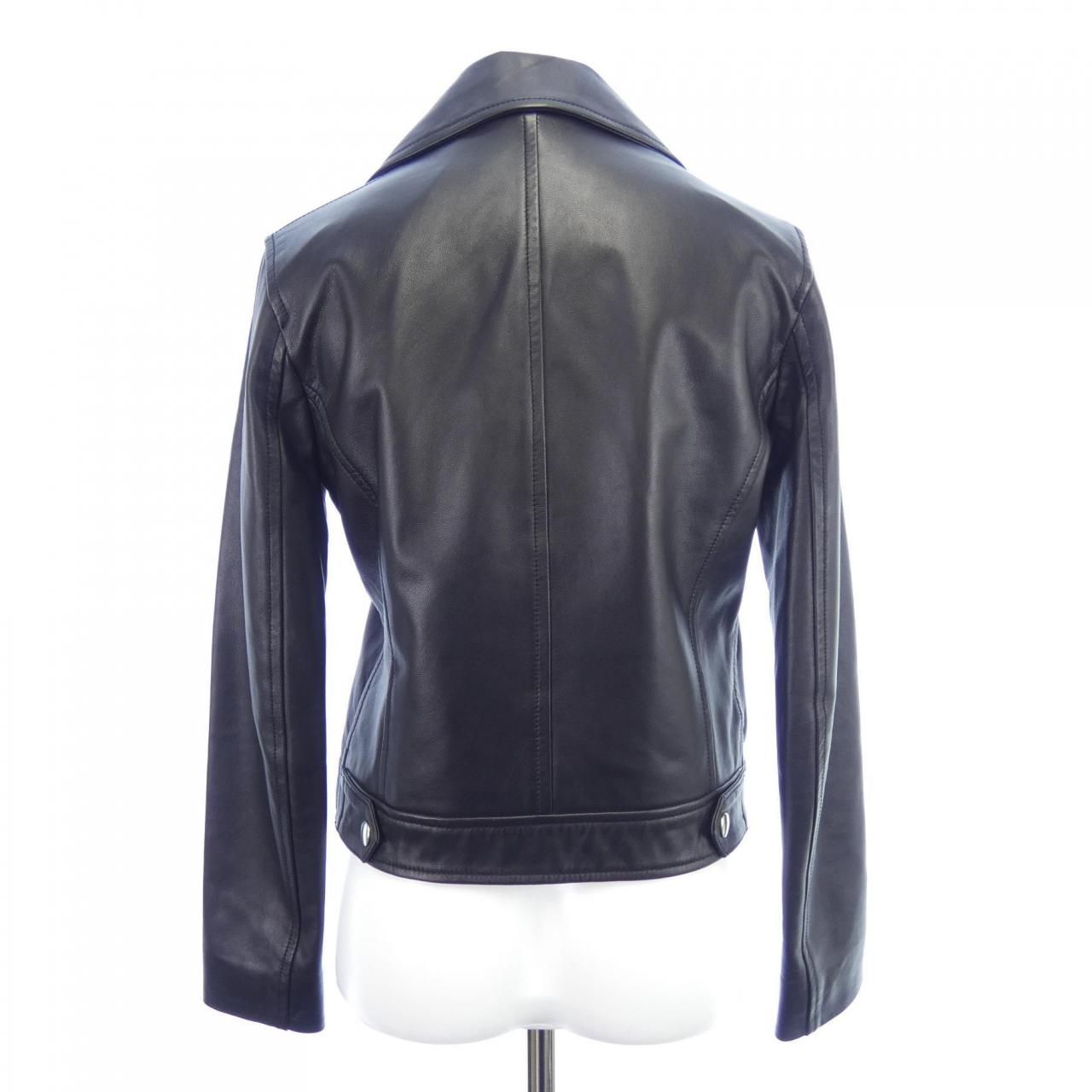 極美品 ブレンヘイム♡ラムレザー ノーカラー ライダース ジャケット M