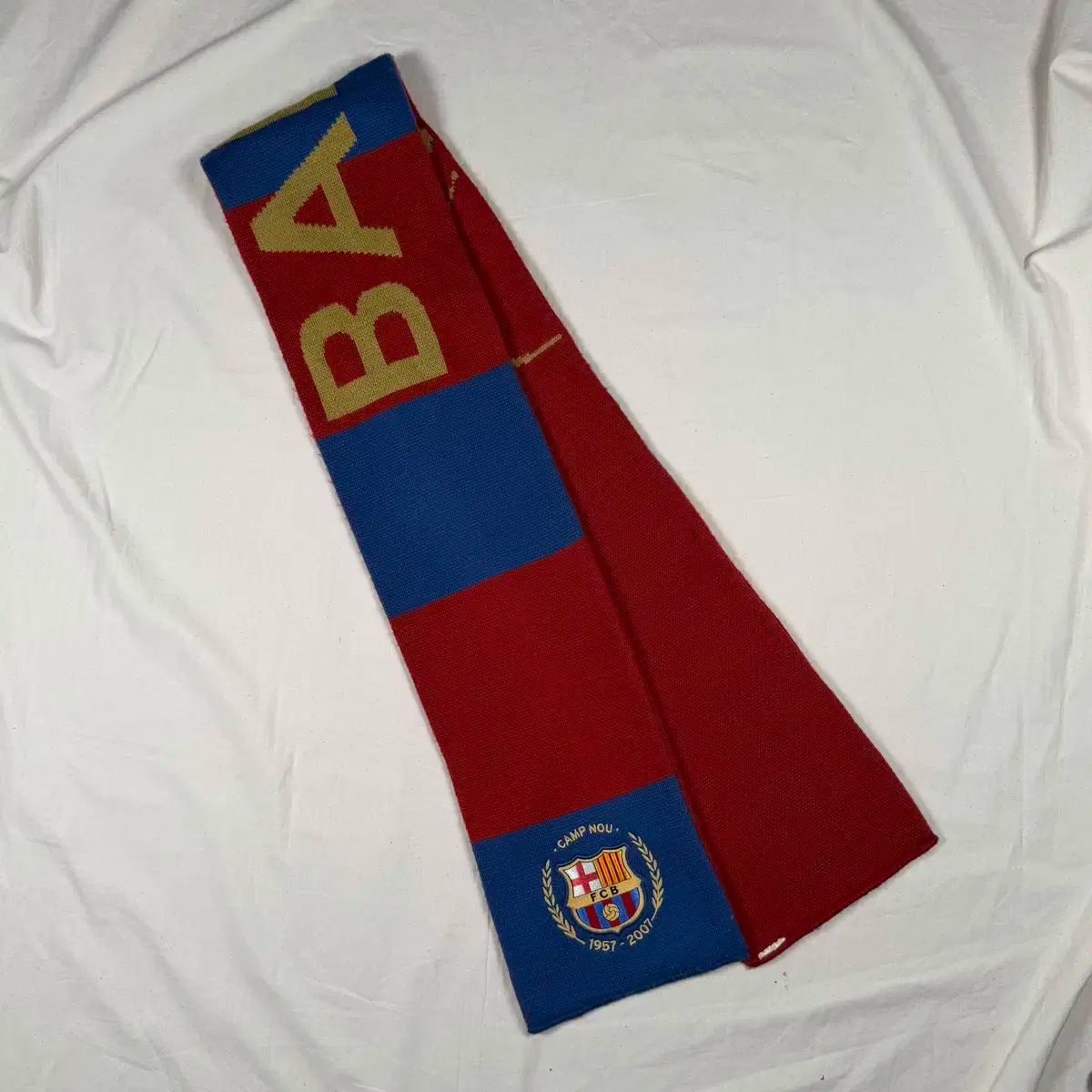 【２点セット】田中シェン　サッカー　マフラー　ウェストハム　バルセロナ 2点セット】田中シェン サッカー マフラー ウェストハム バルセロナ