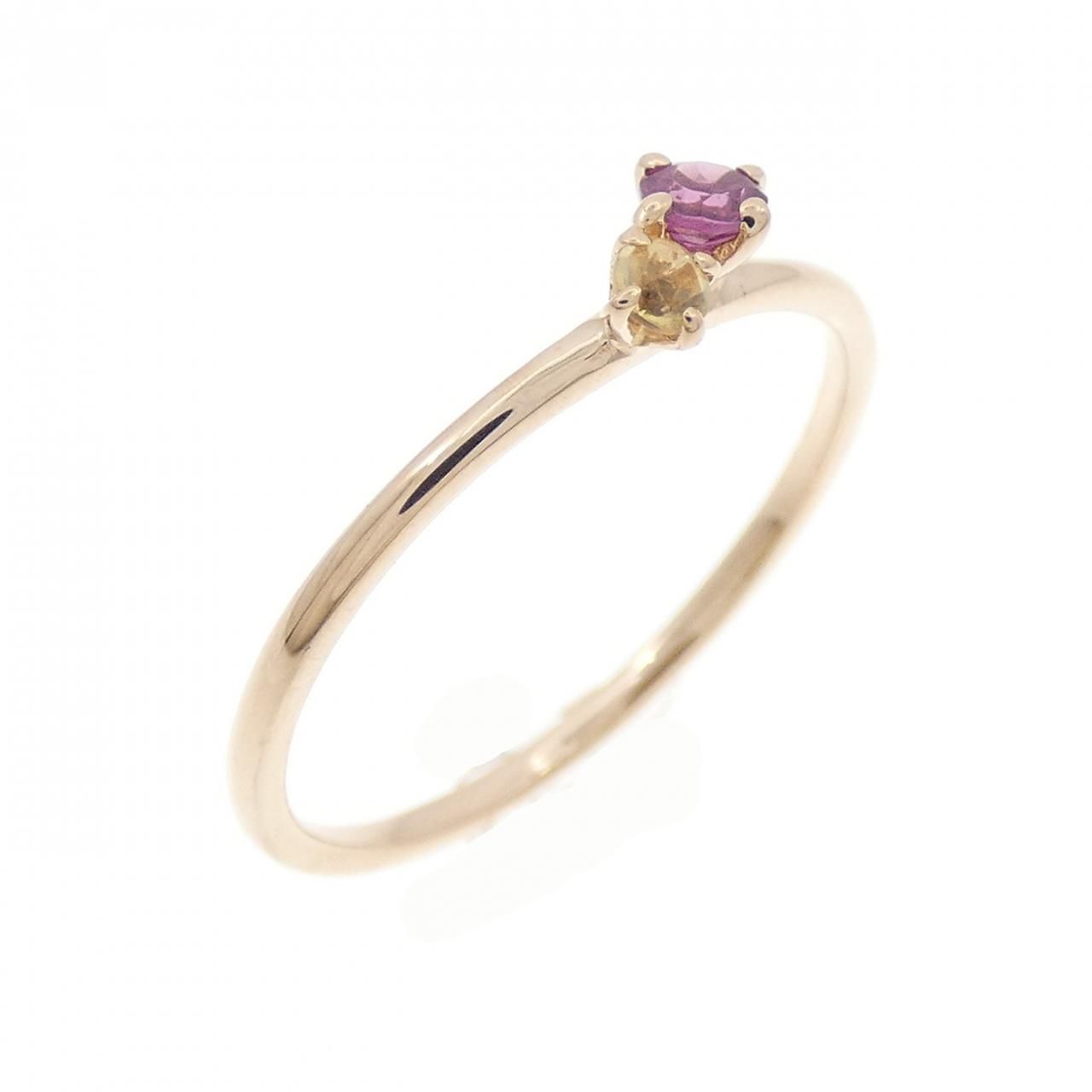 K18PG ガーネット リング 天然 ロードライト ガーネット リング