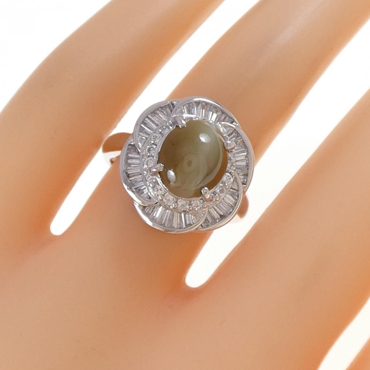 PT900 クリソベリルキャッツアイ リング 2.95CT - メルカリ