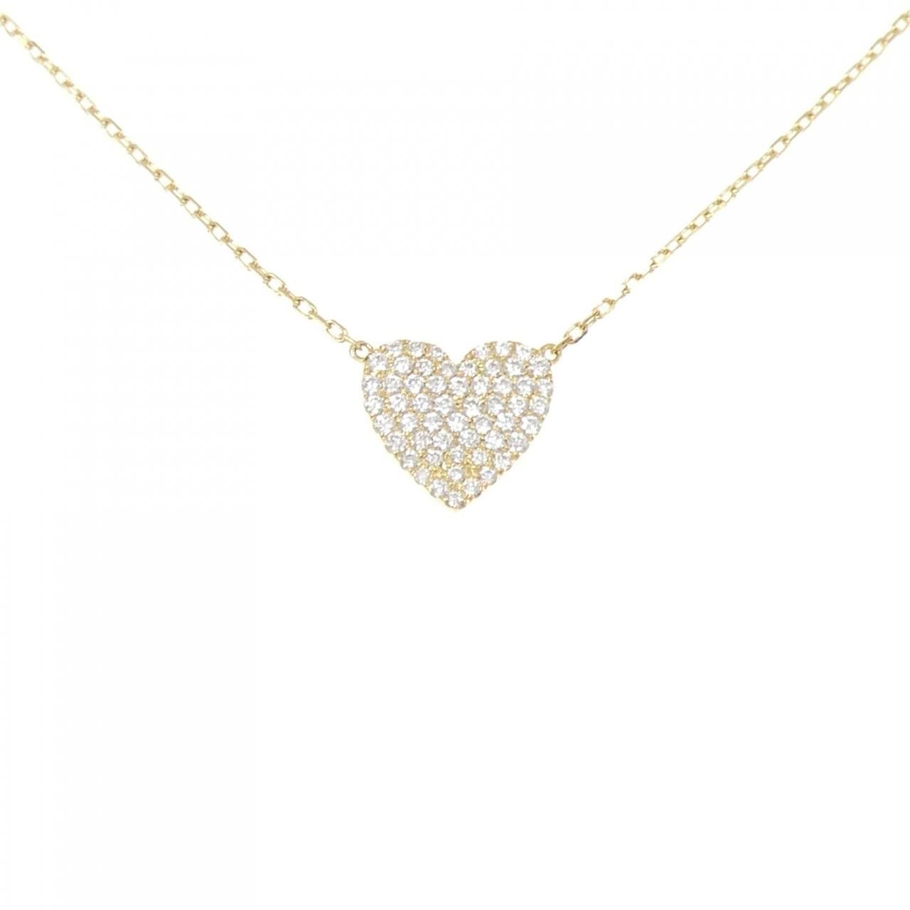 アーカー ハート パヴェ ミディ ネックレス 0.25CT バタフライパヴェ