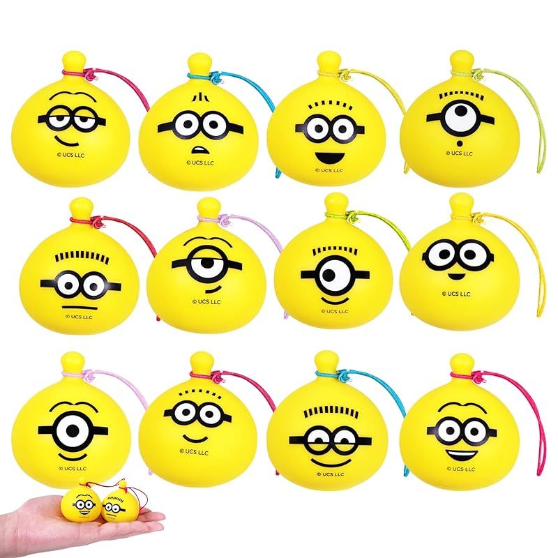 【迅速発送】【 嬉しい 縁日 用品 】ぷかぷかミニオンズ　ヨーヨーストラップ 12種 大袋50個 セット 景品〔 お祭り / イベント / 子供会 / 露店 / 縁日 〕 キャラクター 可愛い アソート 【K-Bright感謝のカード】 0