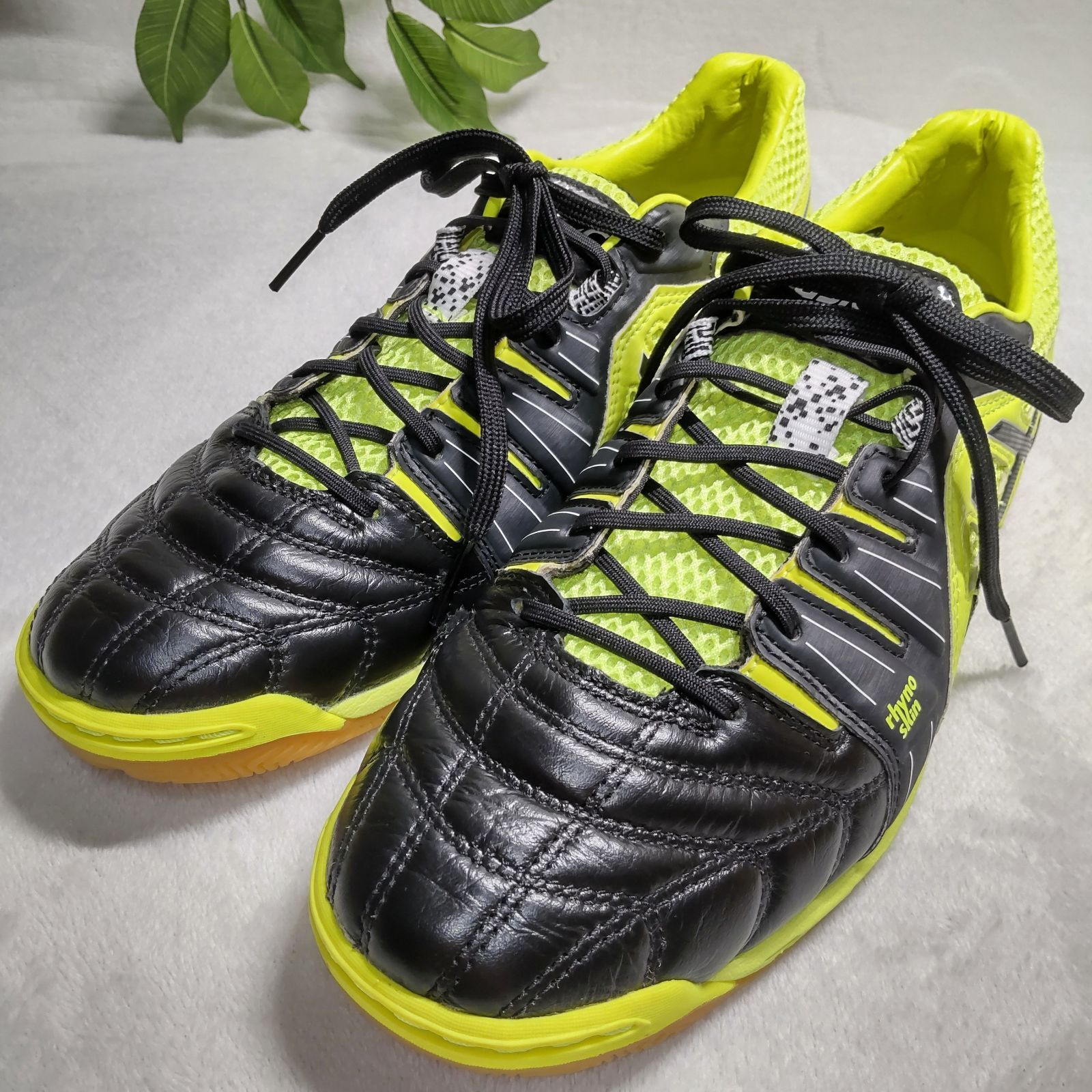 良品】ASICS/アシックス/フットサルシューズ/黄色/イエロー/黒